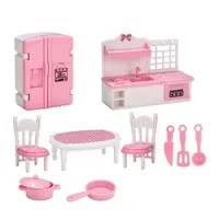 Ensemble de meubles pour maison de poupée, accessoires miniatures pour chambre, salon, salle de bain, cuisine, jouets de simulation pour la famille, cadeau 4