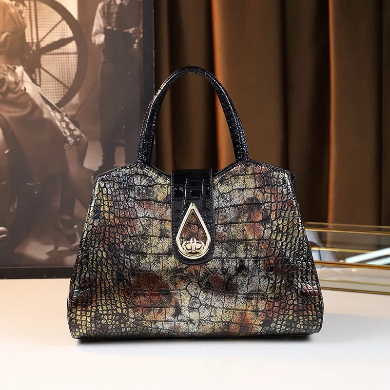 

Handbag 2023 New Advanced Texture Retro Women's Handbag Middle Aged Mom's Bag Single Shoulder Crossbody