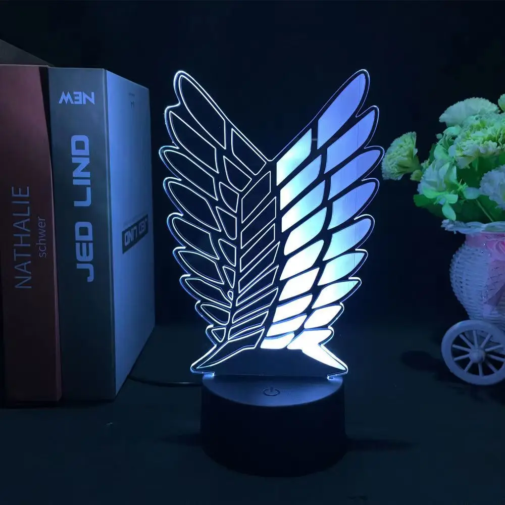 

Anime 3D Attacking Giant Surrounding Surroundings Led Night Light Handmade Bedroom Decor Handmade Seven Color Lamp Gift Ornament