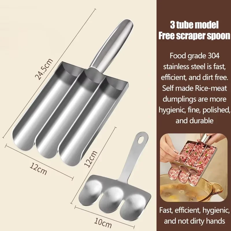 Meatball Maker Tool Stainless Steel Kitchen Scoop Mold for Manual Lovers meatball maker