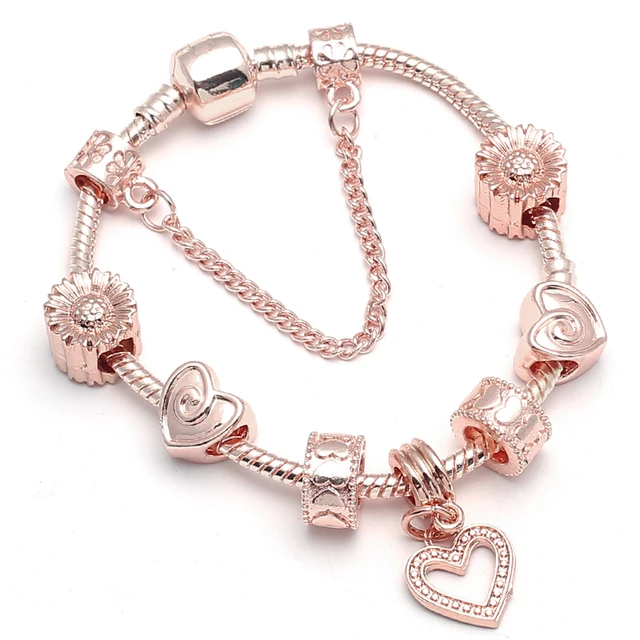 BAOPON-Bracelets à breloques coeur d'amour pour femme, perles Marano bricolage, bracelet fin, bijoux de mariage pour femme, amoureux, 2024