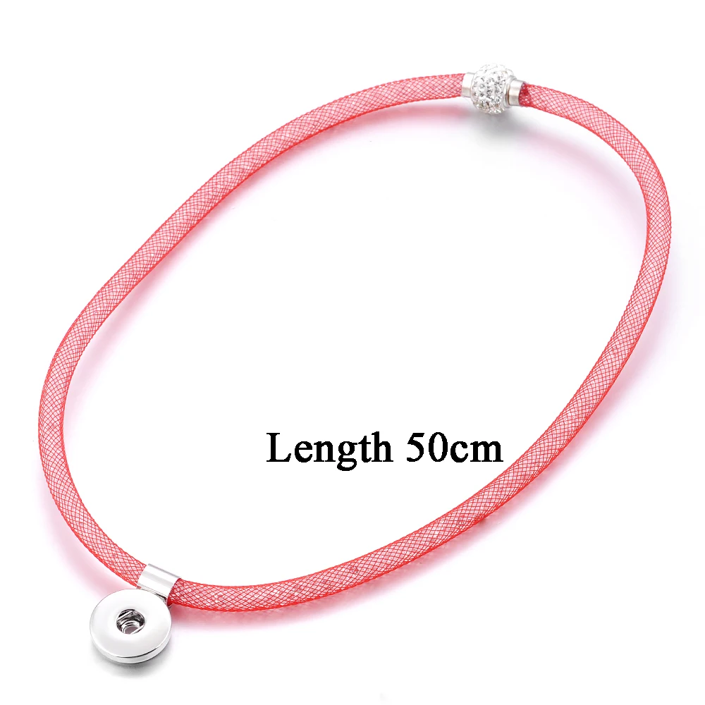 10pcs/lot Wholesale 18mm Interchangeable Crystal Necklaces for Women DIY 6 Colors Magnet Clasp Ginger Snap Button Jewelry