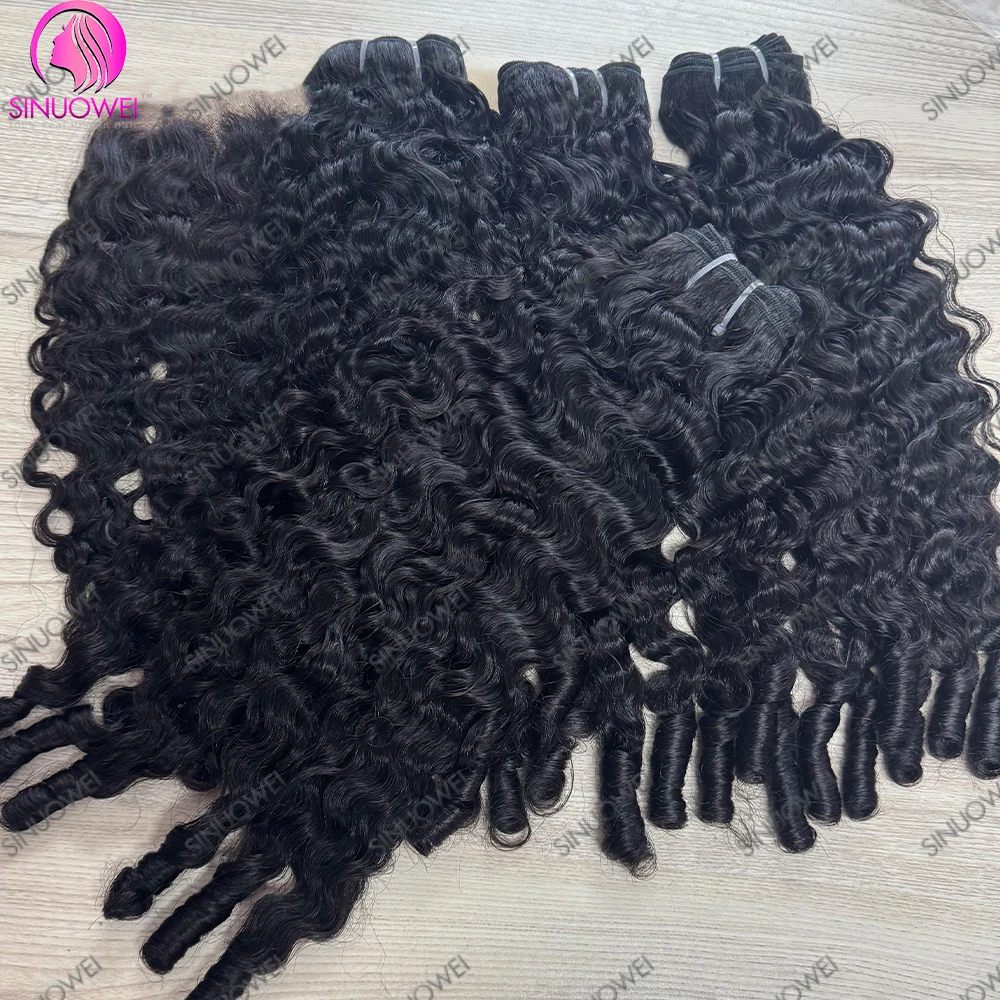 Extension di capelli umani ricci birmani, ricci a spirale, ricci pixie brasiliani, a doppia trama, naturali - immagine 5