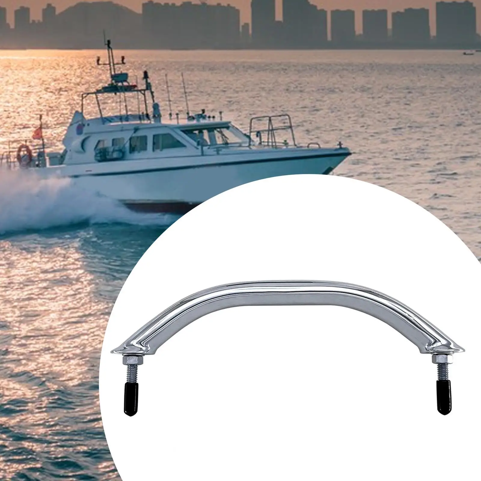 

Тяговая ручка, морская ручка, 12 дюймов, аксессуары для лодок, фитинг, круглая трубка, поручни для лодки, ручка для лодки, ручка для лодки