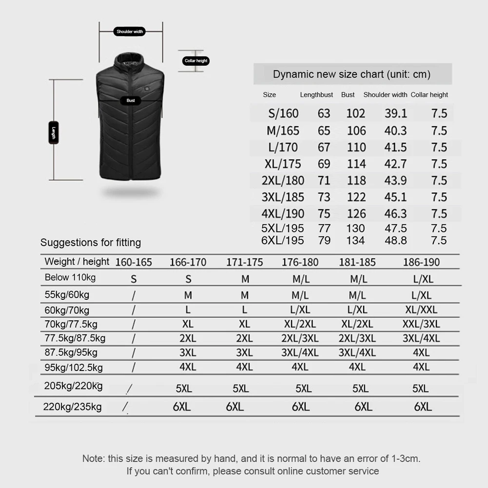 9 Areas Heated Vest Men Women Usb Electric Self Heating Vest Warming Waistcoat Heated Jacket Washable Thermal Clothes