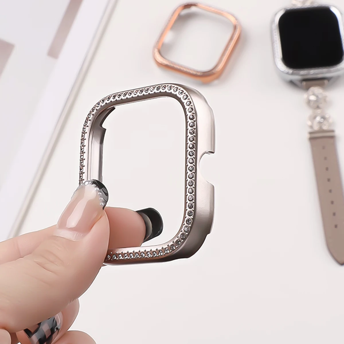 Sparkling Rhinestone Decor Protective Bumper Case