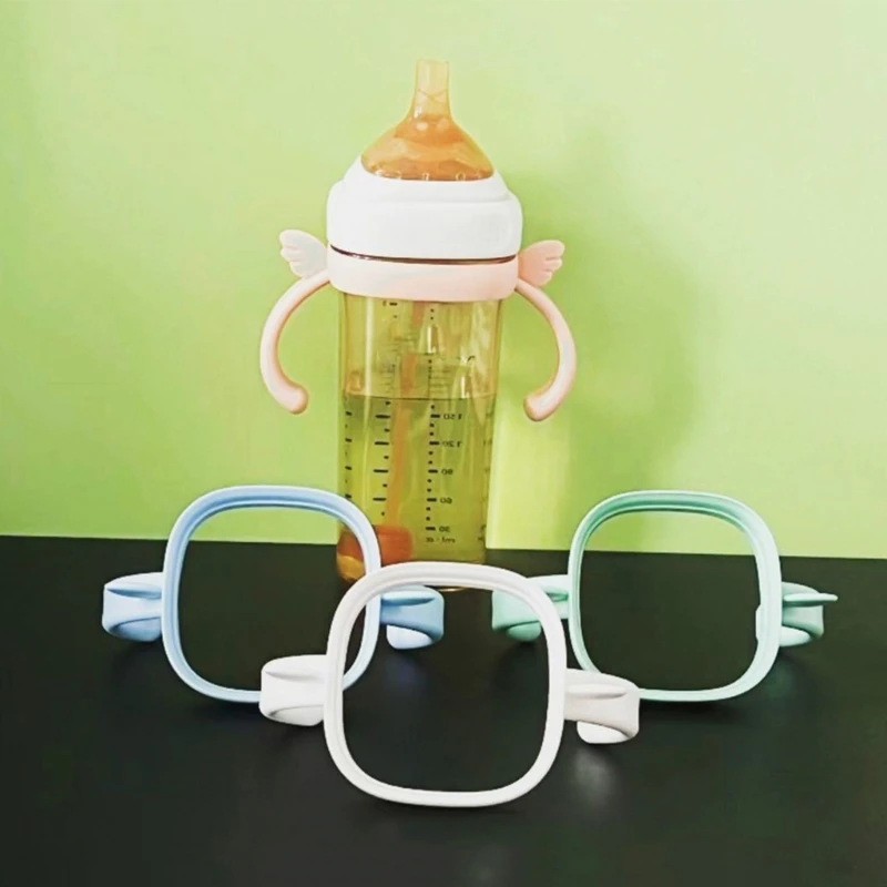 Milk Bottle Handle Baby Bottle Square Handle Feeding Handles for Hegen Glass Bottles Easy Grip for Baby Infant A2UB