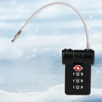 Таможенный кодовый замок TSA для дорожного багажа, сменный черный замок с паролем, контрастный дизайн, 3-значный комбинированный замок — изображение 5