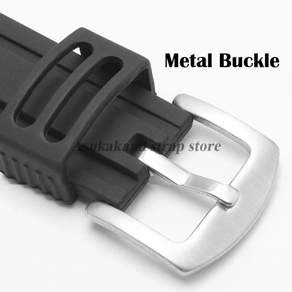 Men's Sport Waterproof Silicone Rubber Watch Strap - Soft Diving Wrist Band Bracelet