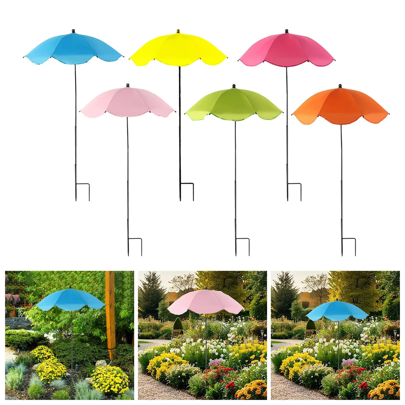 Plant Umbrella Weatherproof Provide Shade to Defend Plants from Blazing Sun Parasol Garden Umbrella Shade for Outdoor Plants