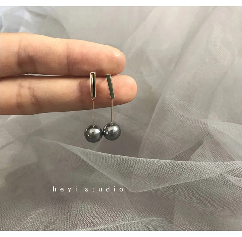 Real S925 sterling silver earrings for women simulated pearl drop earring trendy fine jewelry wome accessories dangle earring