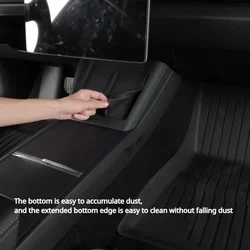 For Tesla Model 3 2024 Highland Silicone Non-Slip Pad Central Control Mobile Phone Wireless Charging Pad Charger Protect Cover