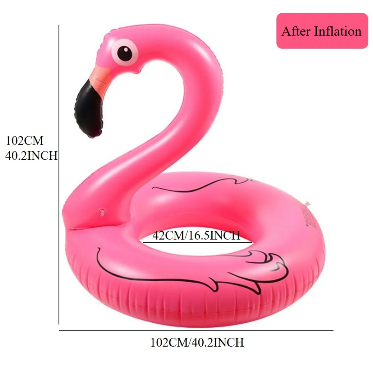PVC Inflatable Flamingo Swimming Ring for Adults Pool Party Float Supplies