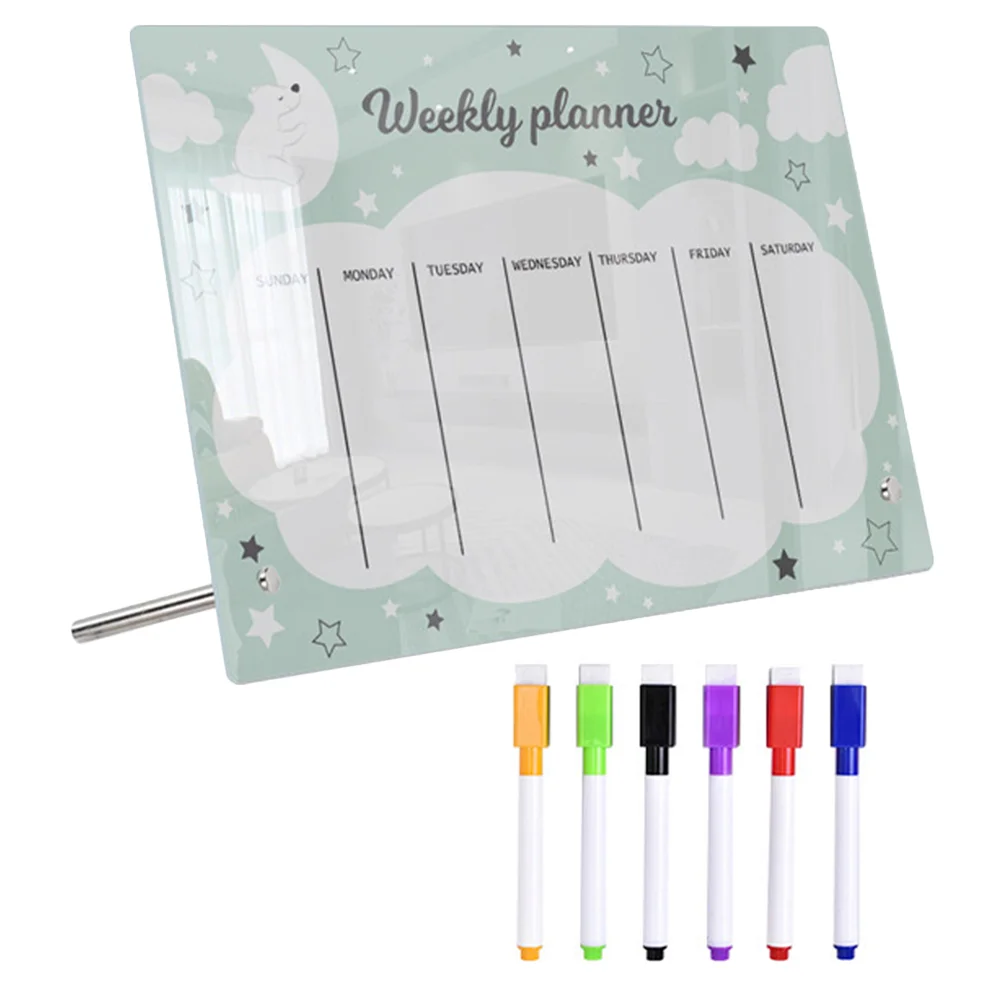 

Planner Board Notepad Kitchen Supplies Office Desk Reminder Table Message Dry Erase Acrylic