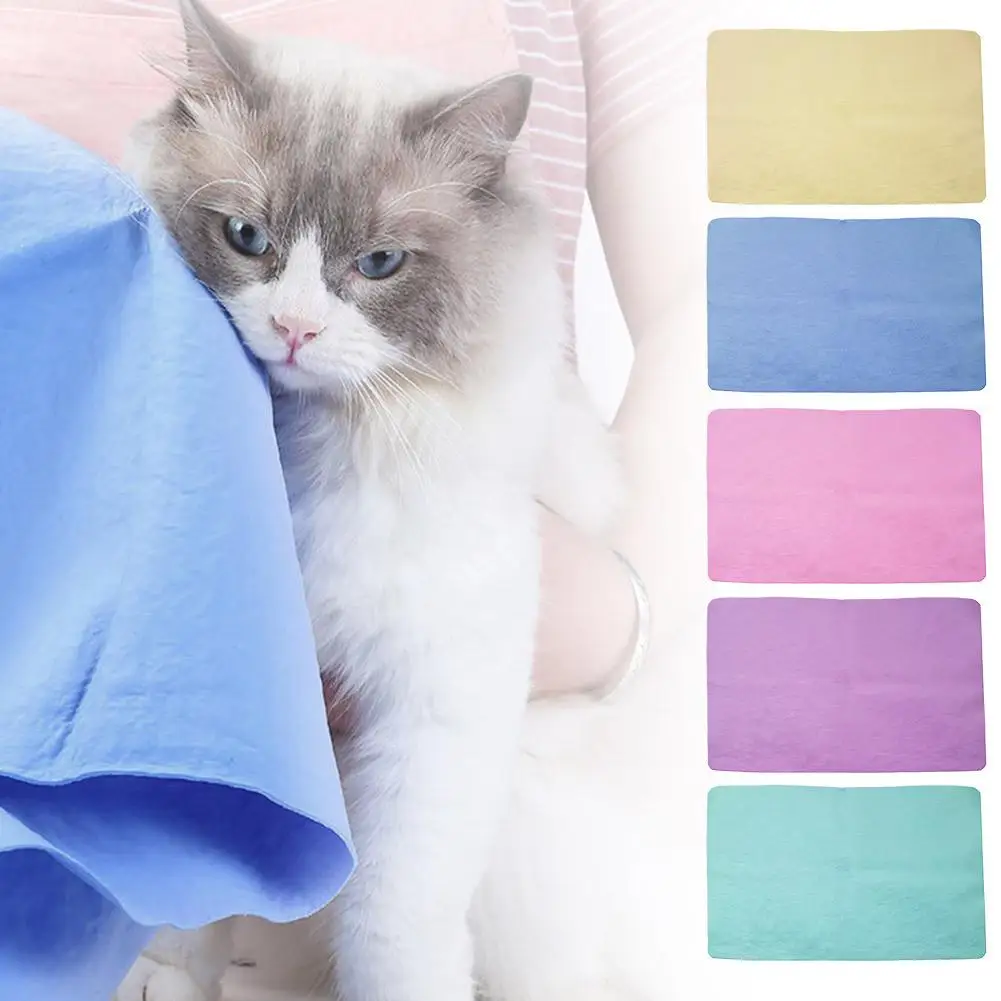 

1PCS Pet Dog Bath Towel Super Absorbent PVA Washable Towels For Small Medium Large Cats Dog Cleaning Tool W2R4