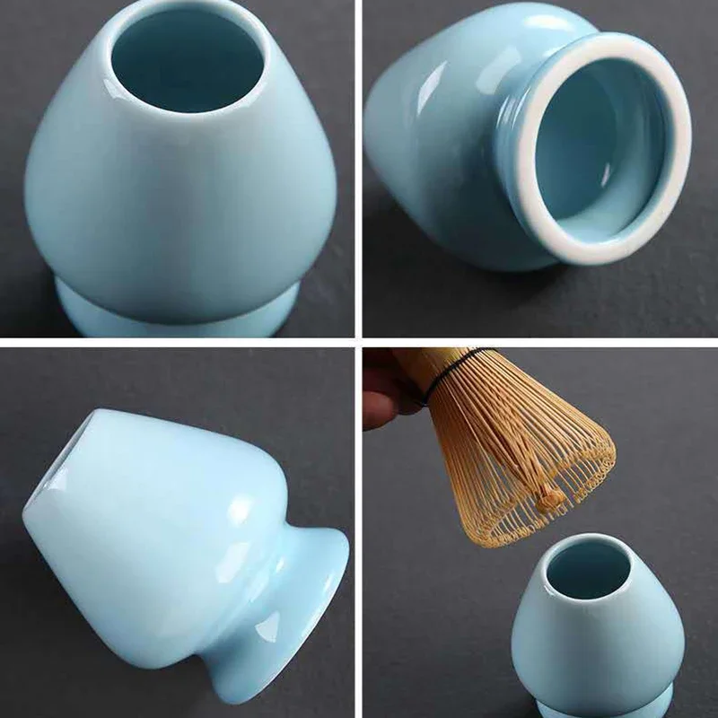 Japanese Ceramic Matcha Green Tea Chasen Holder Stand Bowl Bamboo Whisk Grinder Brushes Tea Tools Holder Accessories Teaware matcha tea set matcha tea tools tea ceremony tools tea set matcha whisk