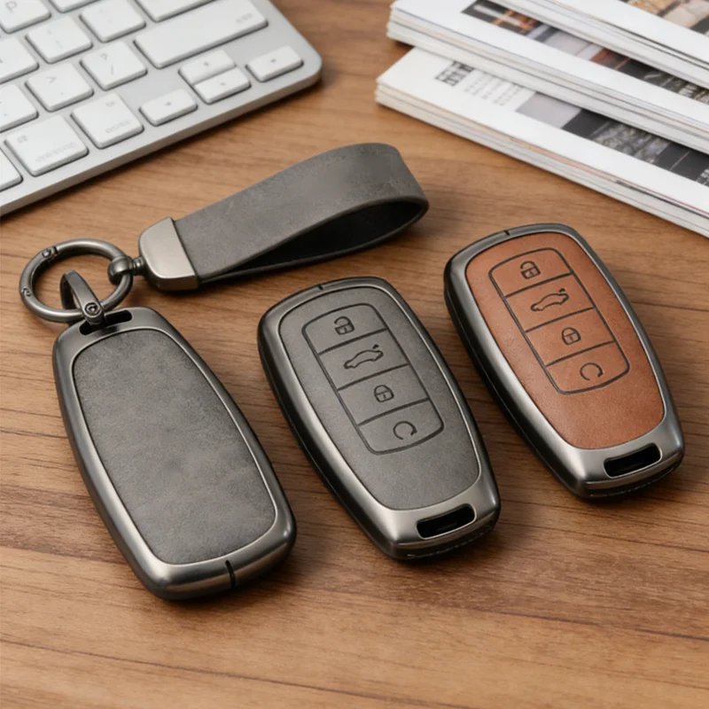 Premium Retro-Style Remote Car Key Case Cover Holder