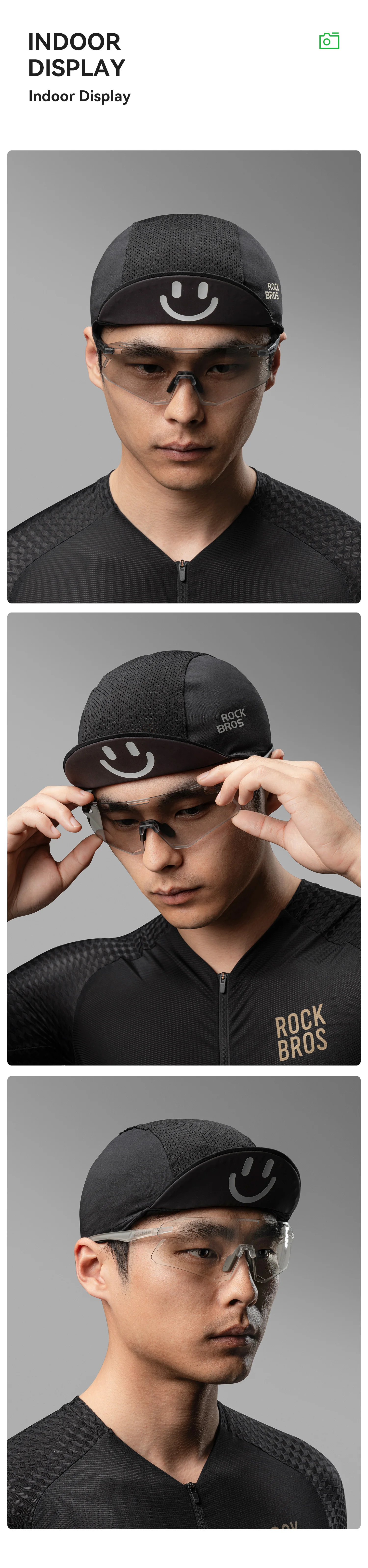 ROCKBROS Fahrradbrille, rahmenlose Fahrradbrille, leichte High-Definition-Gläser, Rennrad-Schutzbrille, Sportbrille – Detail 10