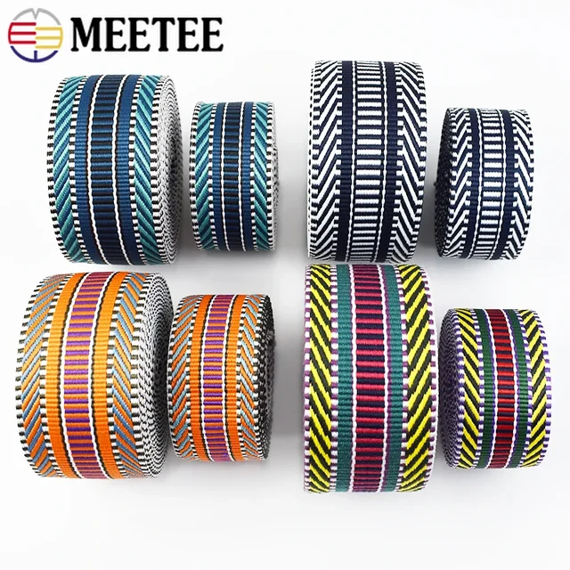 Meetee 자카드 웨빙 테이프: 다목적 재봉 액세서리
