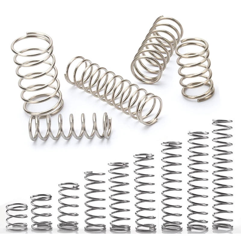 Edelstahl Druckfedern 0.3x8x25mm - 10er Pack 304 Edelstahl