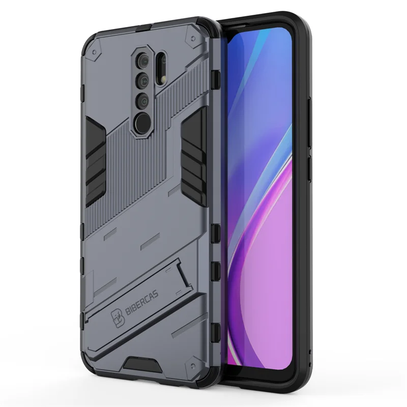 thumbnail image 1 of For Xiaomi Redmi 9 9A 9C Case With Kickstand Armor Phone Case For Redmi 9 Prime 9 Power Shockproof Magnetic Holder Back Cover, 1 of 5