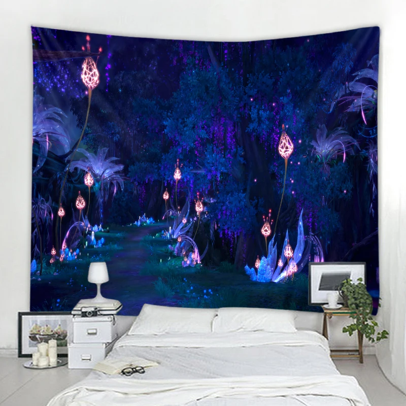 

Fantasy Landscape Background Decorative Tapestry Mandala Bohemian Decorative Wallcloth Tapestry Home Decor Tapestry