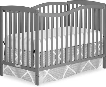Convertible Steel Grey Crib 1