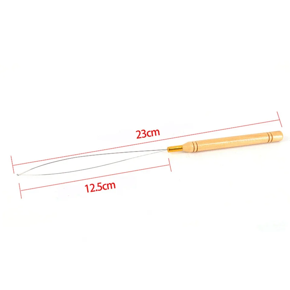 Hair Extensions Tool Micro Rings Loop Tool Threader Pulling Needle For Human Hair Feather Extension