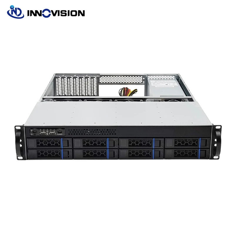 Ultra Rack 2U 8Bay Storage Server Case L520Mm Supporto Atx Powersupply Matx Board Nas Server Chassis