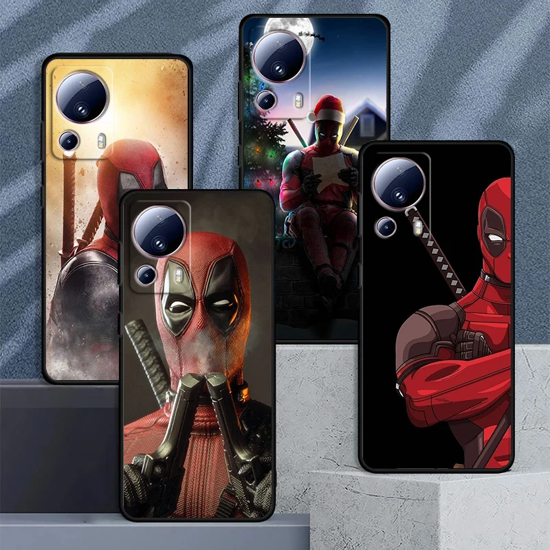 Deadpool Marvel Dead Pool Cover Per Xiaomi Mi 14 13 12X 12 11 11T 11I 10T 10 Pro Lite Ultra 5G Custodia Nera Per Telefono