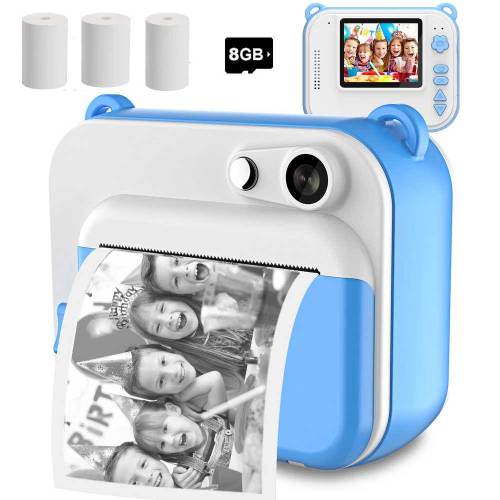 Children's Camera With Print Kids Instant Print Camera Digital Photo Camera Girl's Toy Child Camera Video Boy's Birthday Gift 