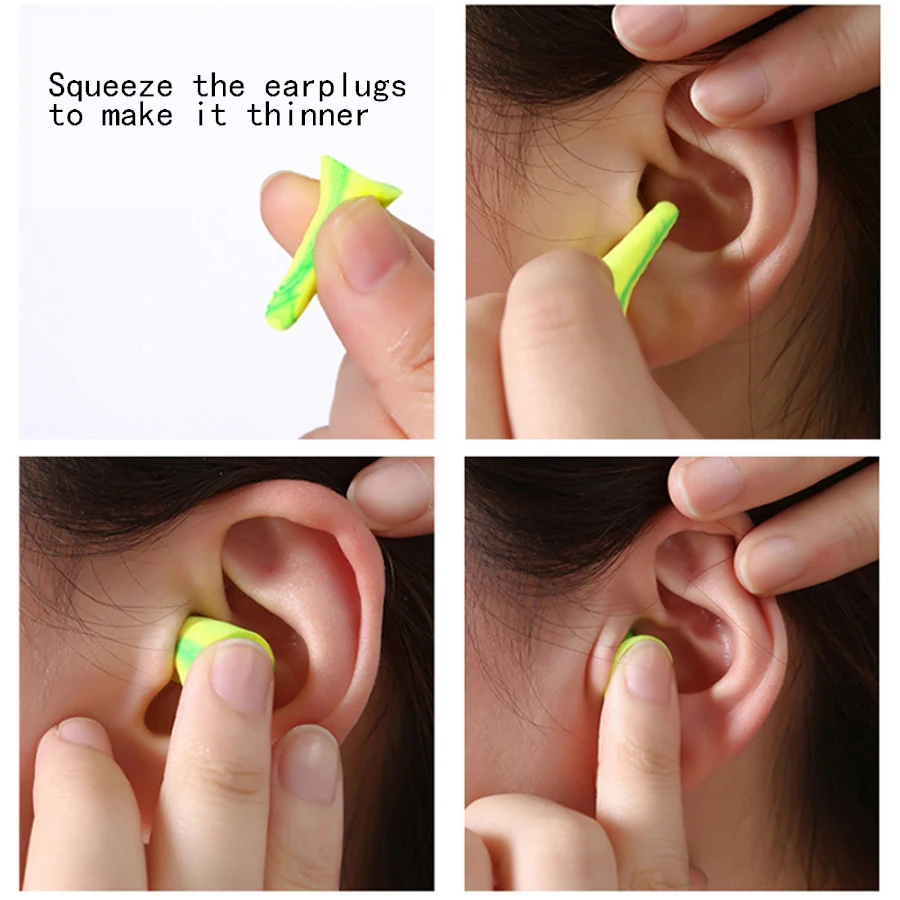 2/10Pcs Sleeping Ear Plugs Noise Reduction Sound Insulation Earplugs Soundproof Sleep Anti-Noise Sleeping Aid Ear Care Reusable