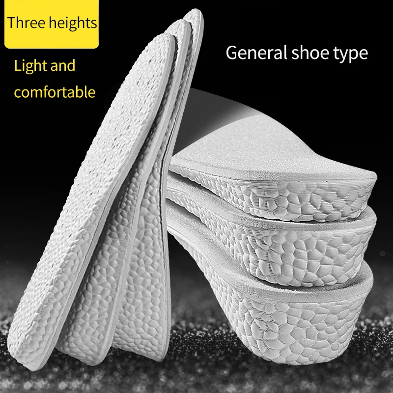 Invisible Height Increase Insoles EVA Memory Foam Men Women Shoe Insole Heel Lifting 1.5-3.5CM Taller Cushion Heighten Shoe Pad