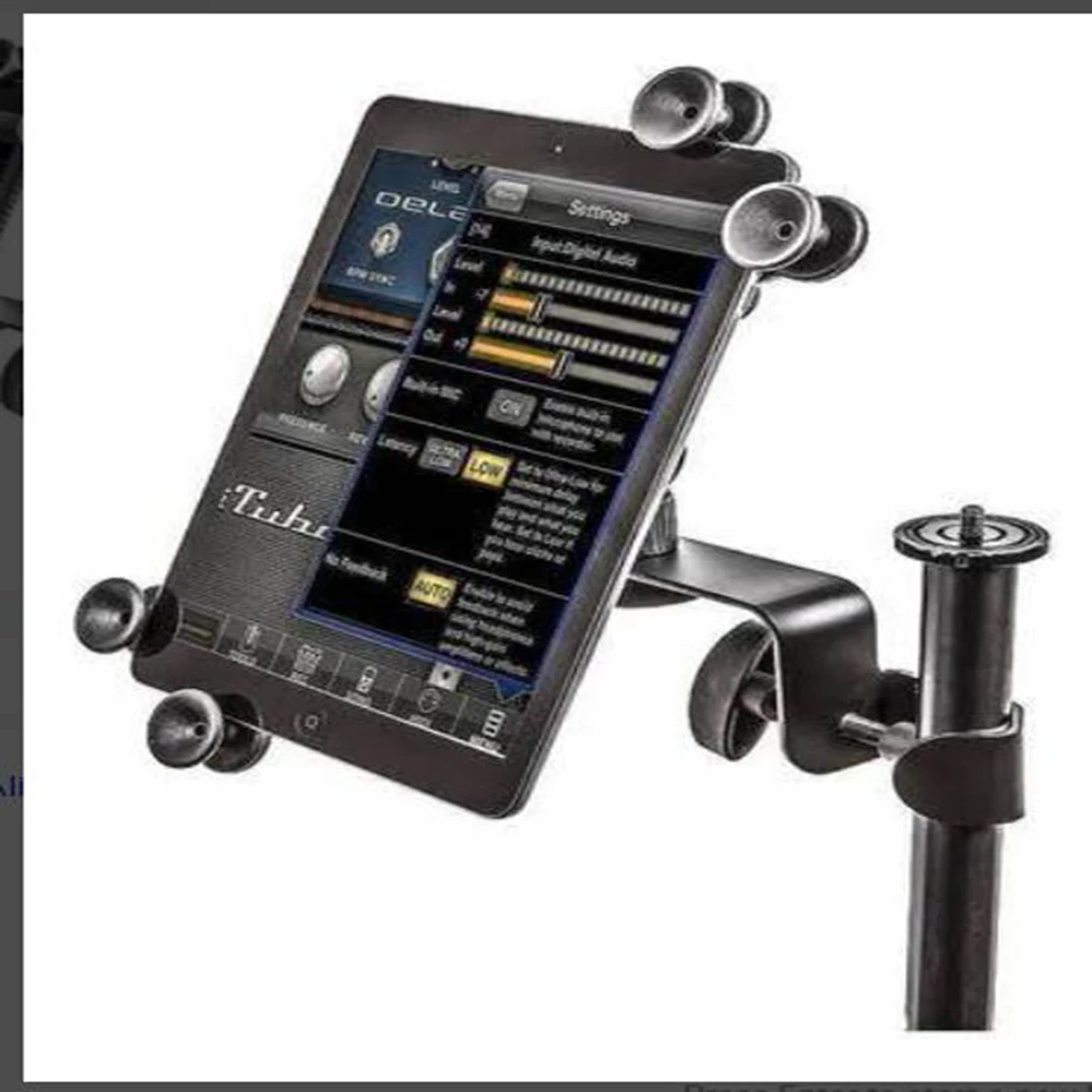 Suporte Ajustável Tablet Mount 360 Graus Swivel Clamp Suporte de Microfone para Apple Ipad Pro Air Mini Google Nexus 714 - Imagem 3