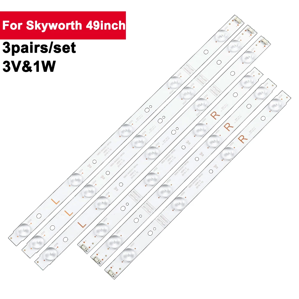 

3Pairs/Set LED Backlight TV Strips For Skyworth 40inch 5800-W40001-LP00 NE-40F301CN16 40LES76T2 V400HJ6-PE1 40LE7120 40LE5120