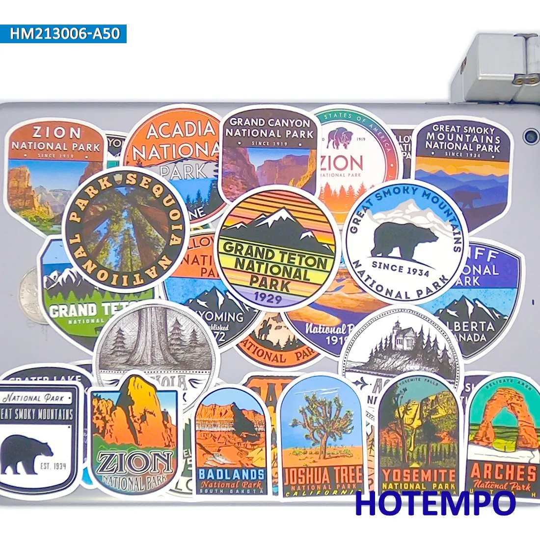 Nature Park Adventure Sticker Set - Wild Hiking & Camping Decorative Pack