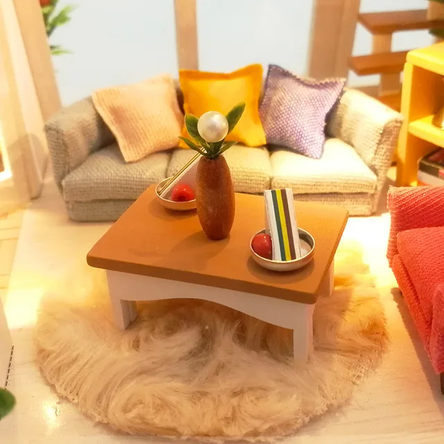 M902 The Aurora Hut Wooden Doll House DIY Assemble Valentine's Day Marry Birthday Present Miniature Hot Kits Toys Home Dollhouse 5