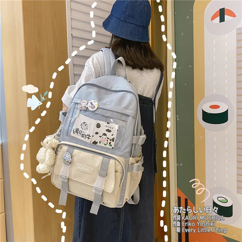 

Fashion Waterproof Women Backpack Teenager Girl Kawaii BookBag Laptop Rucksack Student School Bag Cute Little Bear Mochila