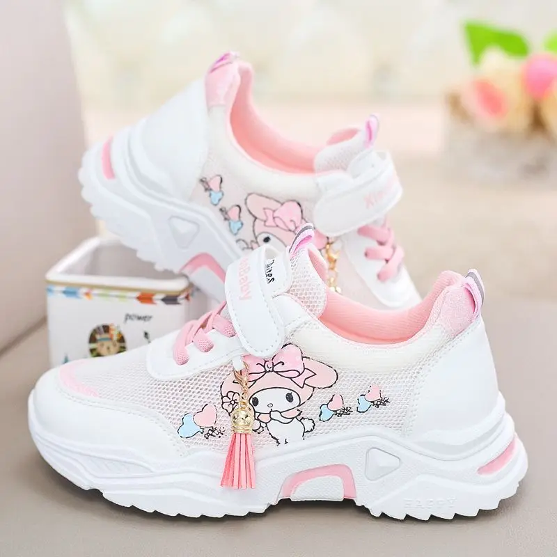 

Милые повседневные кроссовки Sweet My Melody из аниме Sanrio, летние дышащие спортивные кроссовки с милым мультяшным рисунком, милые подарки для девочек