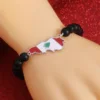 Liban Map With Flag Black Beads Bracelet  Jewelry Lebanon Map 3