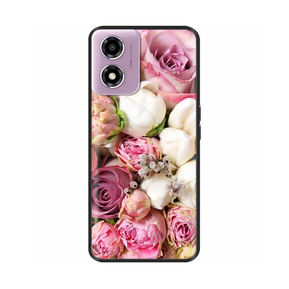 Motorola Moto E14 Soft TPU Silicone Protective Back Cover with Printed Design
