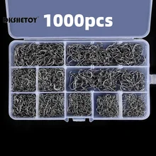 바닷물 민물 낚시 도구에 대한 플라스틱 상자 키트와 미끼에 대한 가시 낚시 바늘과 100-1000pcs 물고기 후크