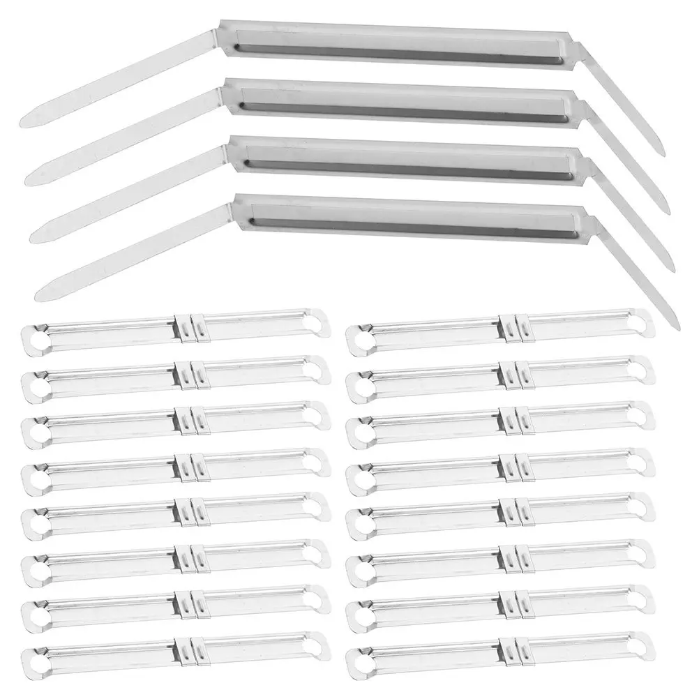 150pcs 금속 패스너 바인딩 클립 사무실 학교용 부드러운 가장자리 홈 바인더 메커니즘 루스 리프 바인더 바인딩 빗