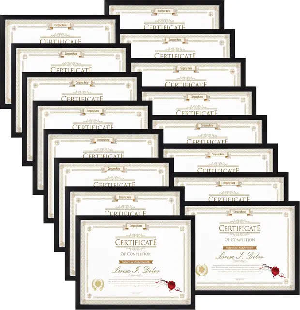 Toner Depot 8.5x11 Certificate Frames, Set Of 4 - Diploma Frames With Real Glass, Tabletop Or Wall Display - View #10