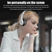 P47 Wireless Headphones Bluetooth 5.0 Earphones Foldable HIFI Stereo Bass for Music Gaming Kid Girl Earphone for Smartphone 6