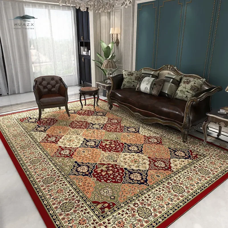 Persian Morocco Carpet Home Large Area Rugs for Living Room Floor Mats Bedroom Decoration Floral Sofa Non Slip Soft Flannel Mat