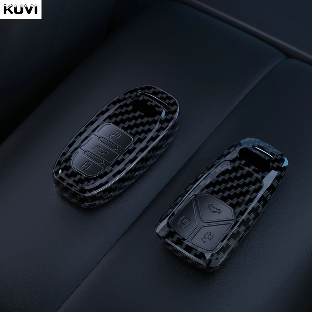 Premium ABS Carbon Car Smart Key Case Cover