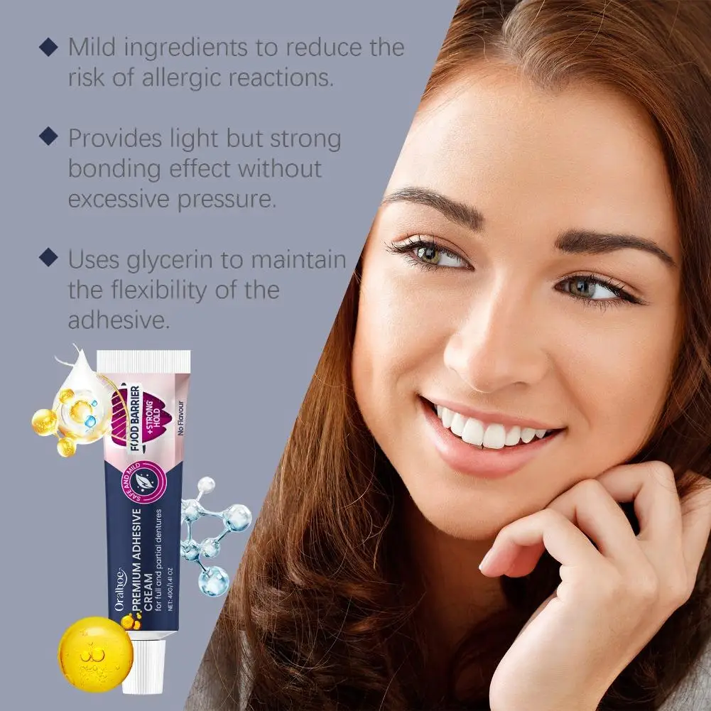 Denture Adhesive Cream Extra Strong Hold For Secure Comfort_voghion.com