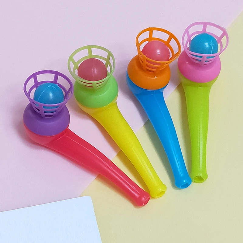 10Pcs Plastic Pipe Blowing Ball Toys For Kids Outdoor Sports Games Balance Training Learning Toys Children Funny Gifts 3