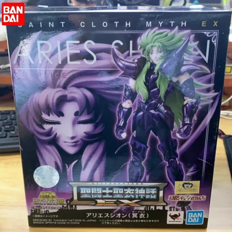 

18cm Bandai Original Action Saint Seiya Figure Cloth Myth Ex Aries Shion Surplice Collectible Anime Decor Model Gift